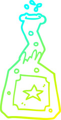 cold gradient line drawing of a cartoon experiment potions