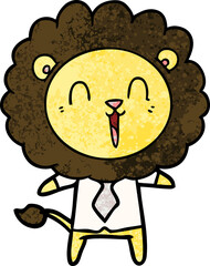 laughing lion cartoon