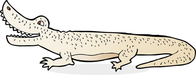 cartoon happy crocodile