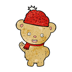 cartoon bear in hat