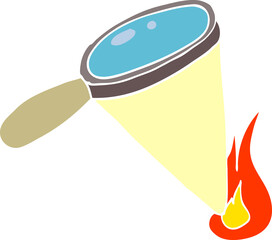 cartoon doodle magnifying glass