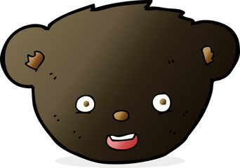 cartoon black bear face