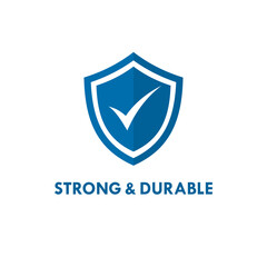 Strong and durable design logo template illustration