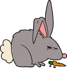cartoon annoyed rabbit