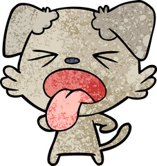 cartoon disgusted dog