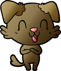 laughing cartoon dog