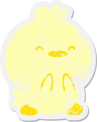 cute little bird grunge sticker