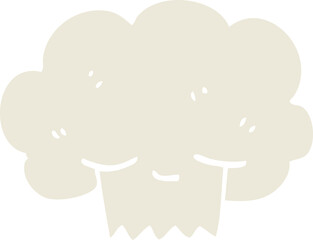 flat color illustration cartoon explosion cloud