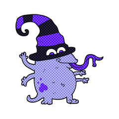 freehand drawn cartoon halloween alien