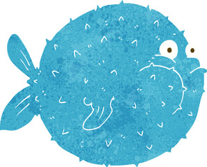cartoon puffer fish
