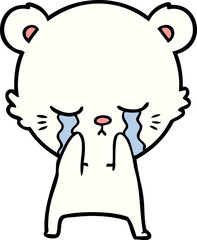 sad little polar bear cartoon