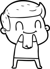 cartoon friendly man
