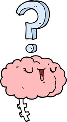 cartoon curious brain
