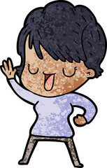 cartoon woman talking