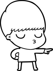 Obraz premium cartoon calm boy