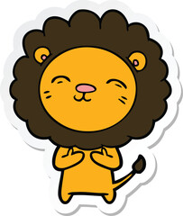 sticker of a cartoon lion