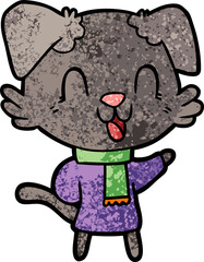 laughing cartoon dog