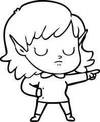 cartoon elf girl