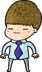 cartoon smug boy