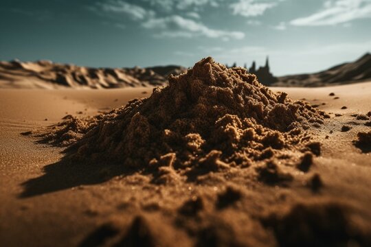 Background made of sand. Generative AI