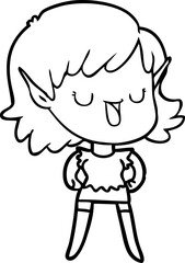 cartoon elf girl