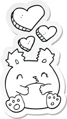 sticker of a cute cartoon bear