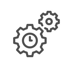 Time related icon outline and linear vector.
