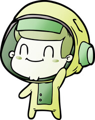 happy cartoon astronaut man © lineartestpilot