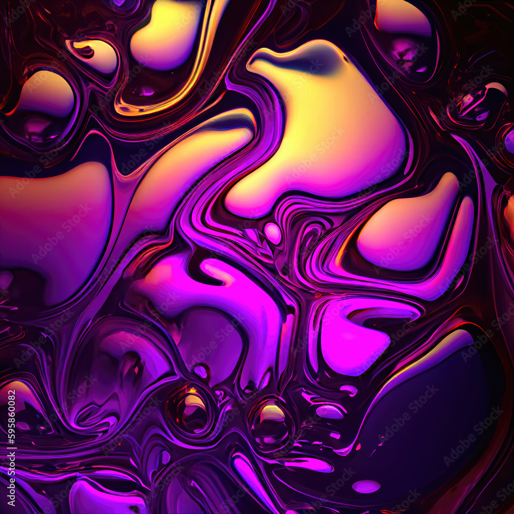 Poster abstract coloring background of the gradient with visual wave and lighting effects, like in 3D style, ai generation