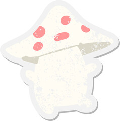 tiny mushroom grunge sticker