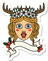 sticker of a human druid