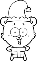 laughing christmas teddy  bear cartoon