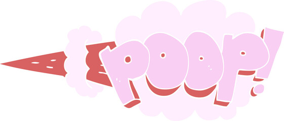 flat color illustration of poop explosion