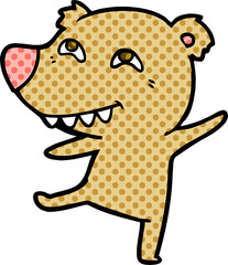 cartoon bear dancing