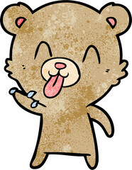 rude cartoon bear