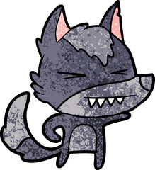 angry wolf cartoon