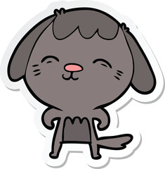 Fototapeta premium sticker of a happy cartoon dog