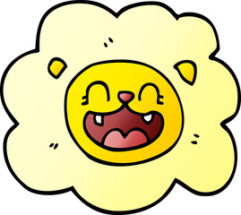 cartoon doodle happy lion