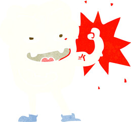cartoon strong healthy tooth