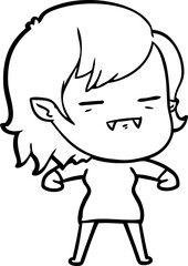 cartoon undead vampire girl
