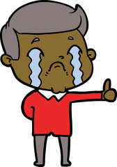 cartoon man crying