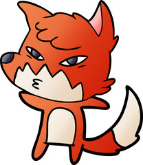 clever cartoon fox