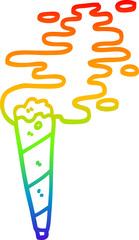 rainbow gradient line drawing of a cartoon medical joint