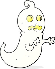 freehand drawn cartoon ghost