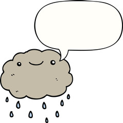 cartoon cloud with speech bubble