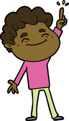 cartoon friendly man