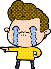 cartoon man crying