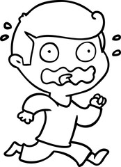 cartoon man totally stressed out