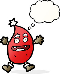 cartoon funny christmas creature with thought bubble