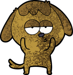 cartoon bored dog